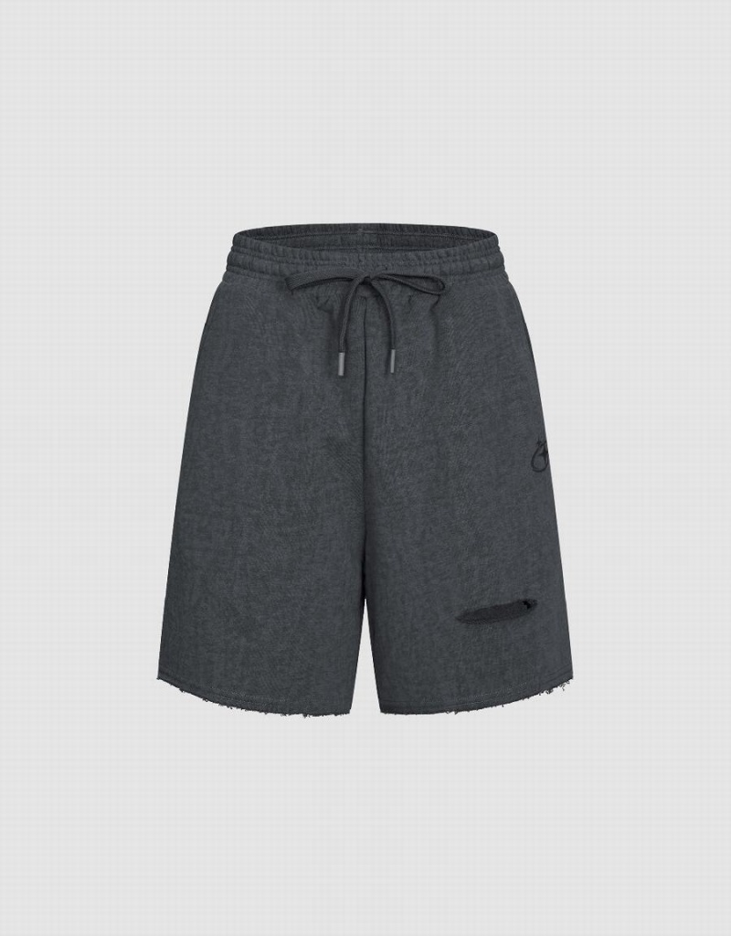 Short Urban Revivo Drawstring Cintura Cut-Out Mujer Grises | UKT7968JR