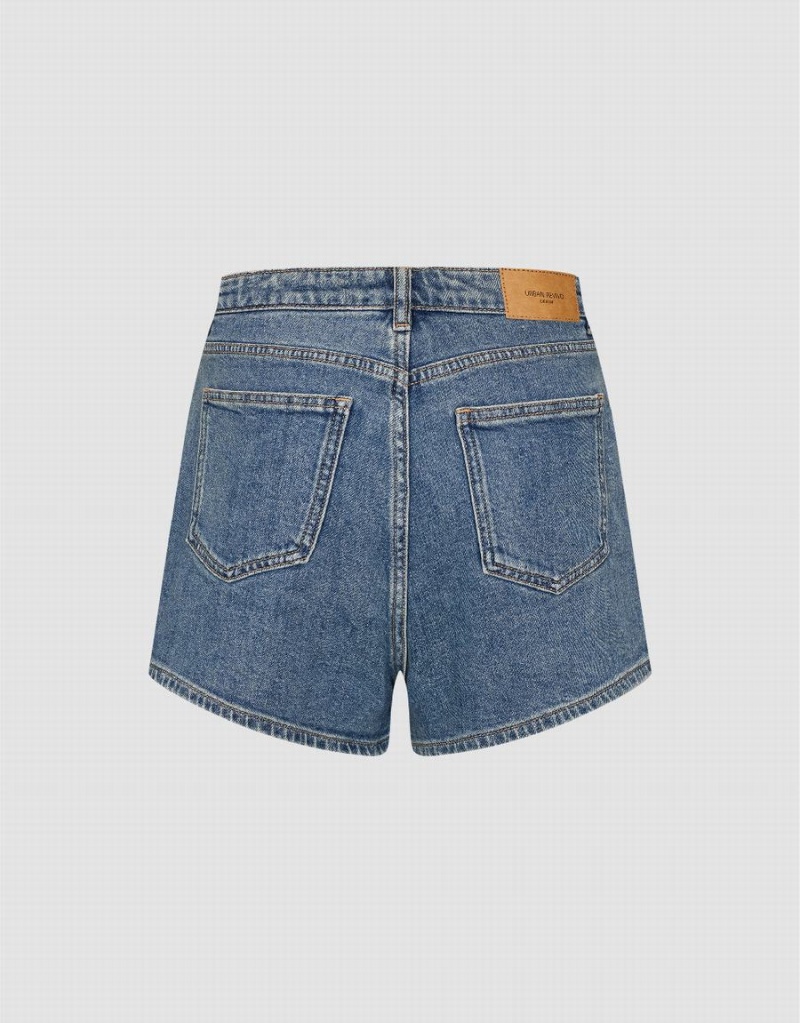 Short Urban Revivo Regular Denim Mujer Azules | WFL683QD