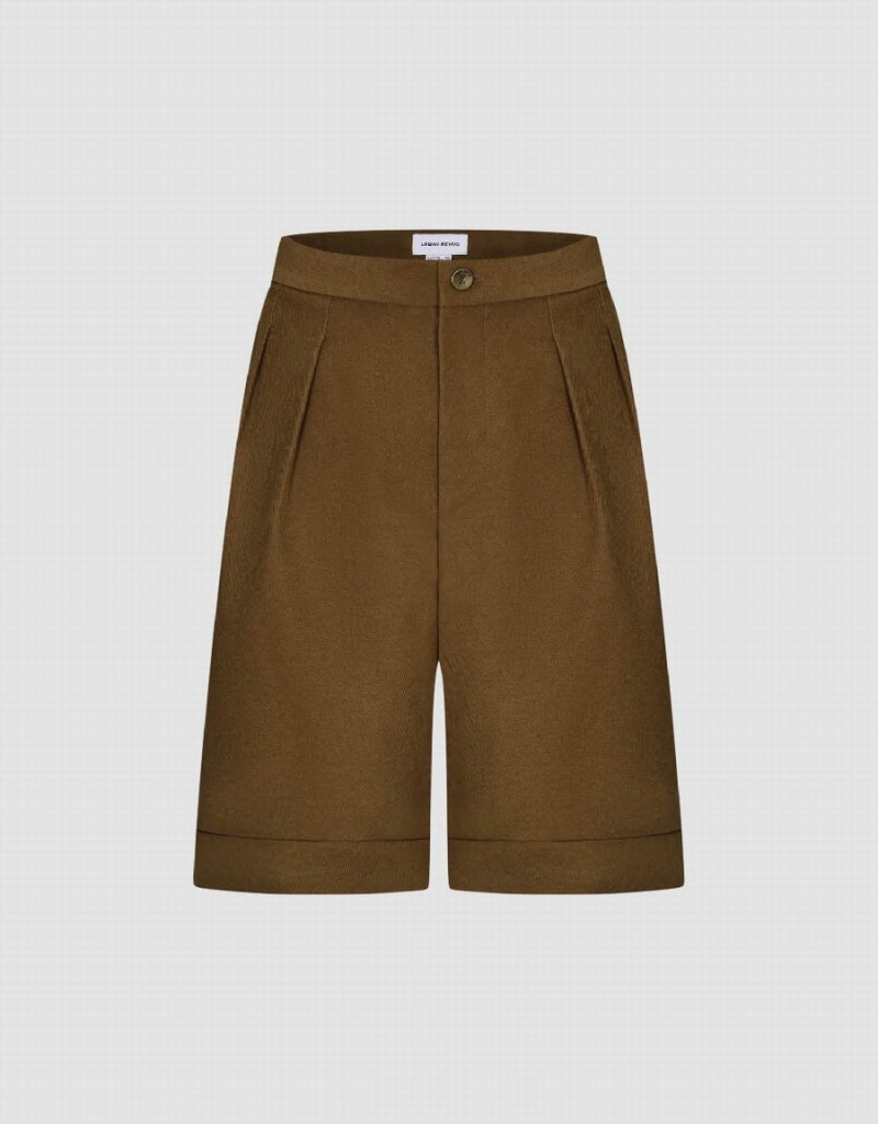 Short Urban Revivo Tailored Mujer Marrom | DXG1237SW