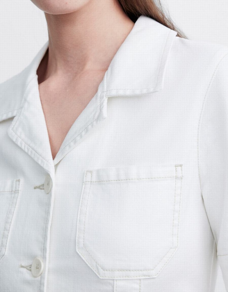 Vestido Urban Revivo Button Front Denim Mujer Blancos | YFE8929GC