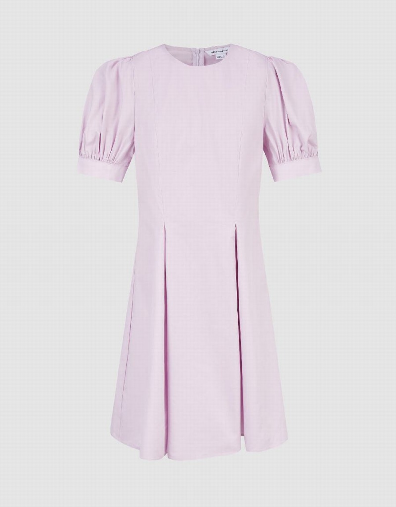 Vestido Urban Revivo Crew Neck A-Line Mujer Morados | SJM6837FV