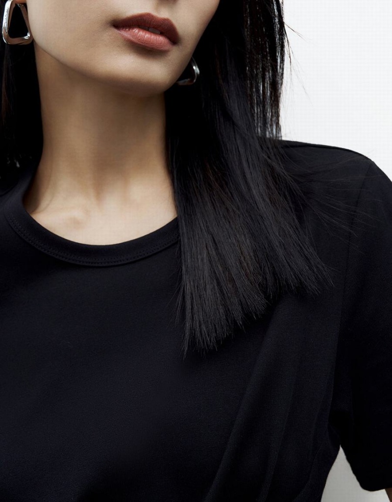 Vestido Urban Revivo Crew Neck Skater Mujer Negros | NFE6057YK