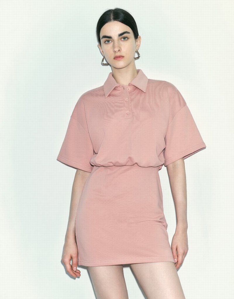 Vestido Urban Revivo Dolman Sleeve Directo Mujer Rosas | QPD6048HF