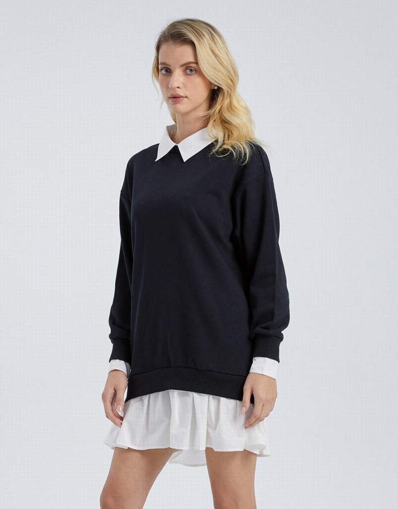 Vestido Urban Revivo Faux Mujer Negros | SKP9193SC