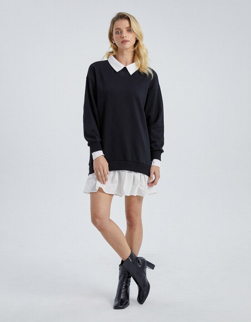 Vestido Urban Revivo Faux Mujer Negros | SKP9193SC