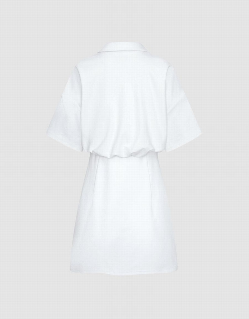 Vestido Urban Revivo Letter Detail Mujer Blancos | BHC7552OS