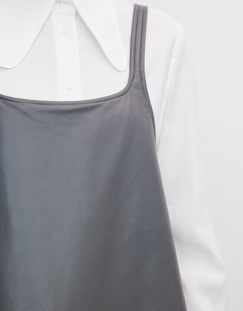 Vestido Urban Revivo Minimalist Cami Mujer Grises Claro | JPK8167CN