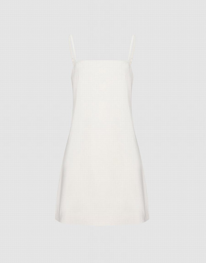 Vestido Urban Revivo Plain Cami Mujer Blancos | RYT7887BD