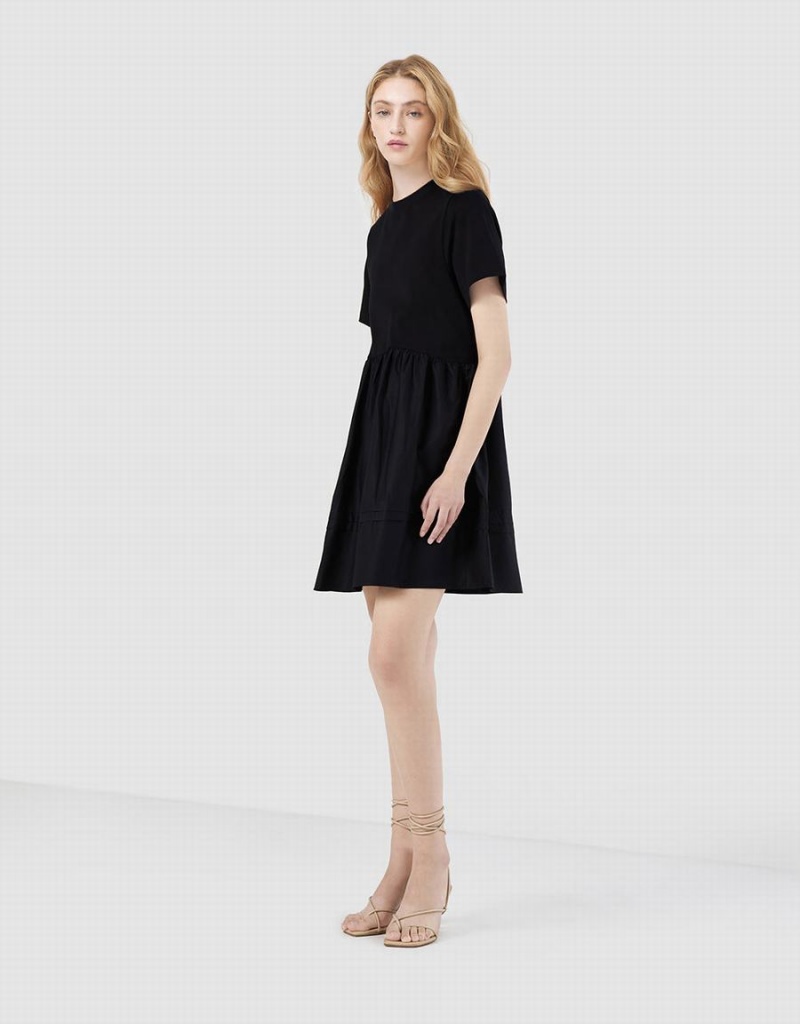 Vestido Urban Revivo Plain Spliced Mujer Negros | FXQ7565HK