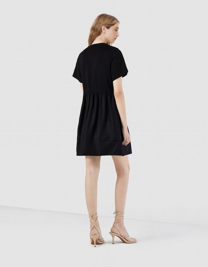 Vestido Urban Revivo Plain Spliced Mujer Negros | FXQ7565HK