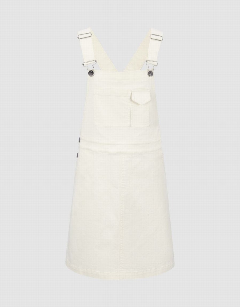 Vestido Urban Revivo Sin Manga Off-Shoulder A-Line Mujer Rosas Blancos | OJW852IJ