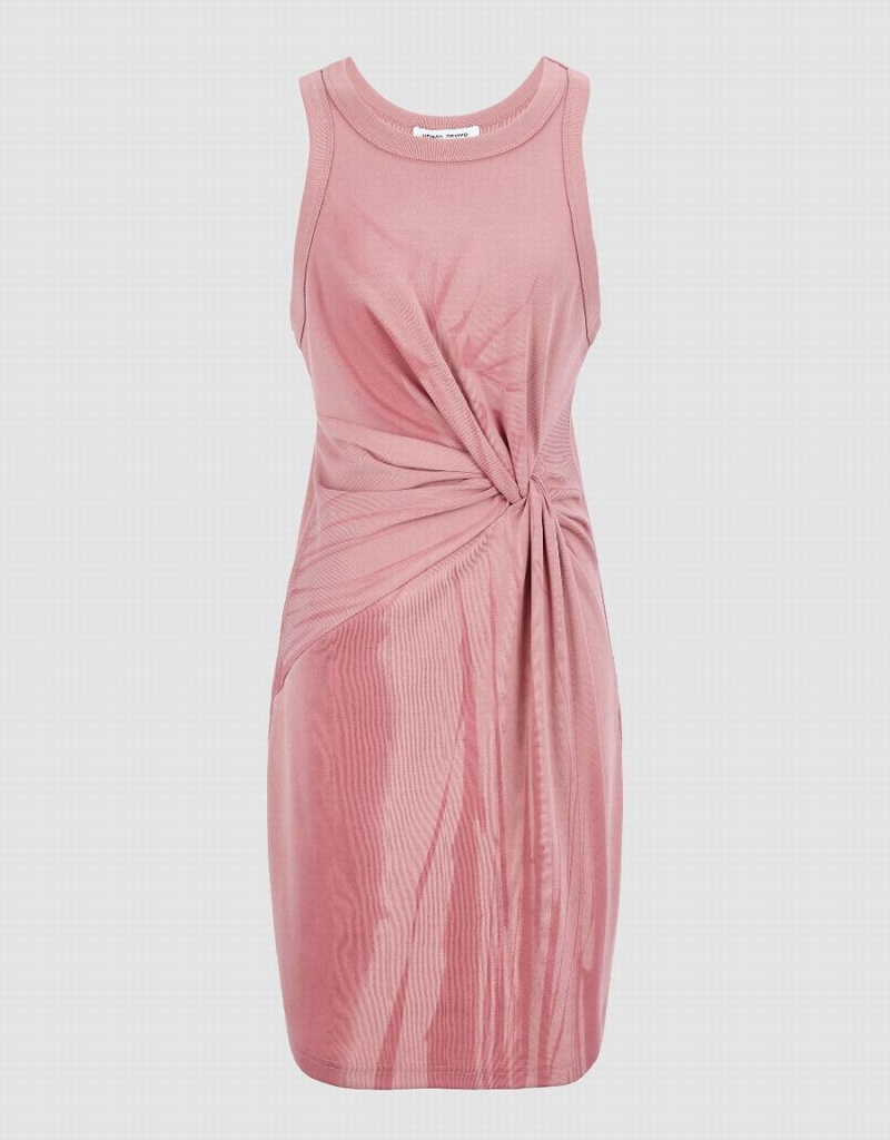 Vestido Urban Revivo Twist Side Printed Directo Mujer Rosas | IFZ291VK