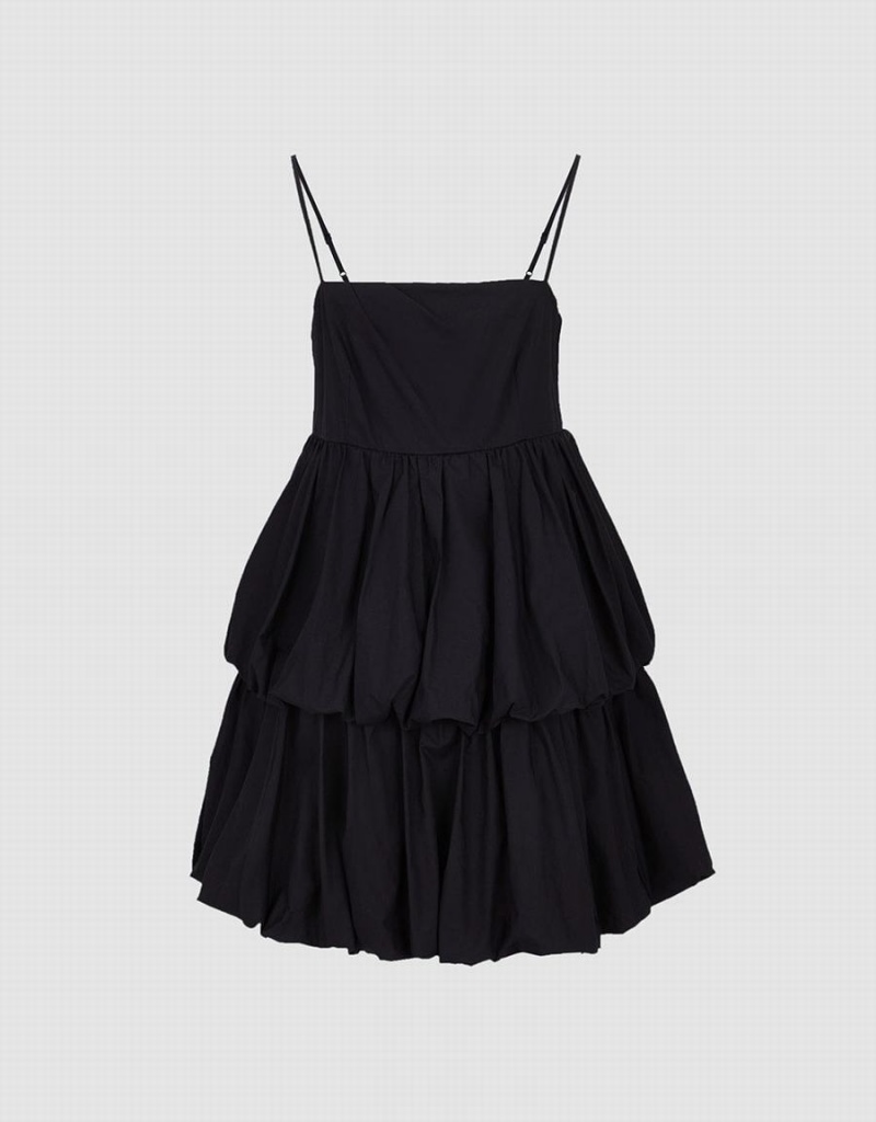 Vestido Urban Revivo Voluminous Cami Mujer Negros | BRT198KT