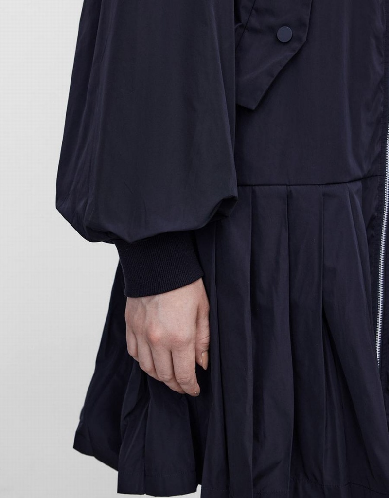 Vestido Urban Revivo Zip Up Ruffle Mujer Negros | QBO7249RP